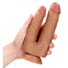 Real Rock Double Gode Double Trouble 15 x 4.5cm Marron